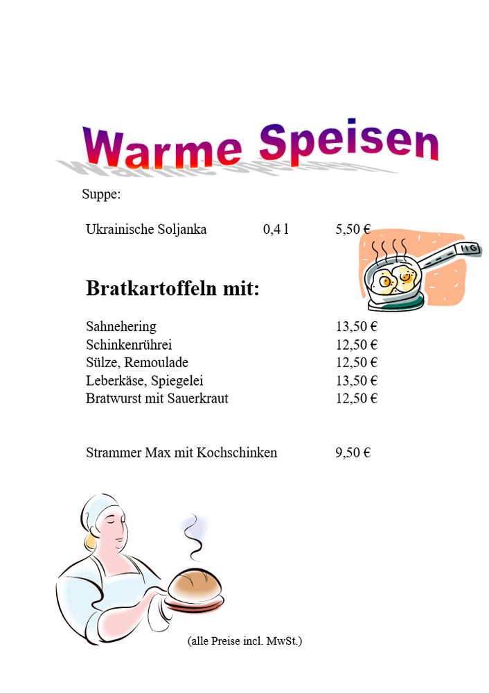 Warme Speisen